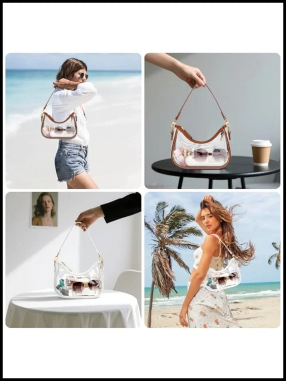 PU Leather Hobo Shoulder Bag with Chain Strap Retro Handbag Clutch